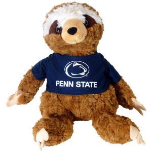 stuffed plush sloth with Penn State t-shirt image